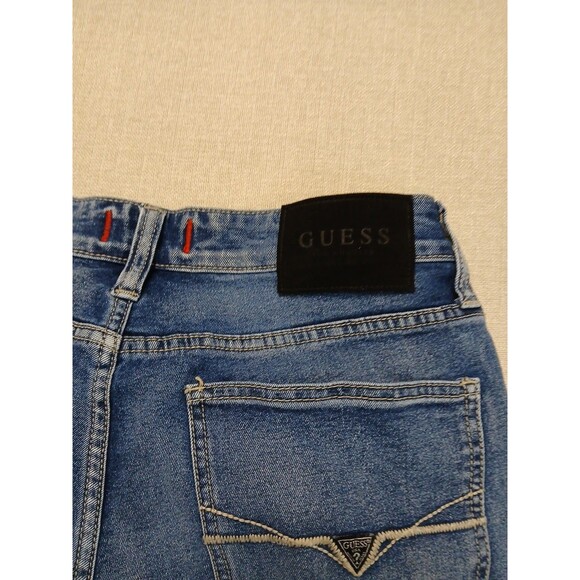 Guess Jeans Size 31x32 Mens Ultra Slim McCrae Fit Mid Rise Blue Denim - Picture 13 of 16